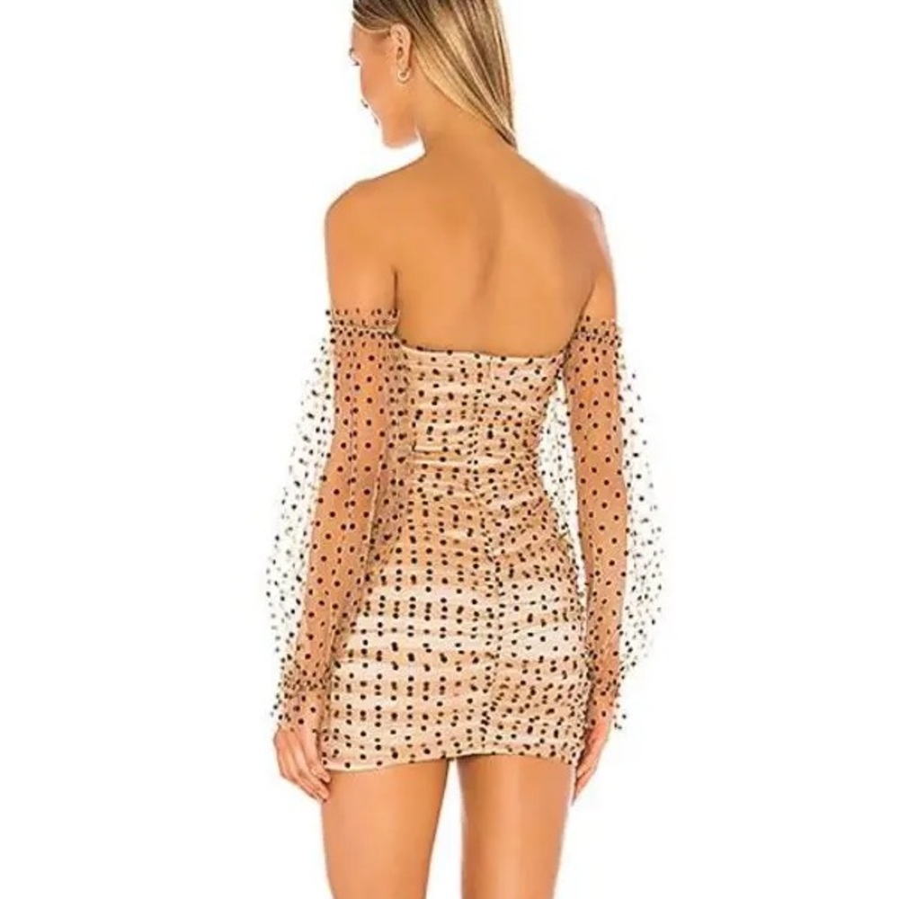 MAJORELLE Secret Polkadot Dress in Dark Nude size small - Picture 5 of 16